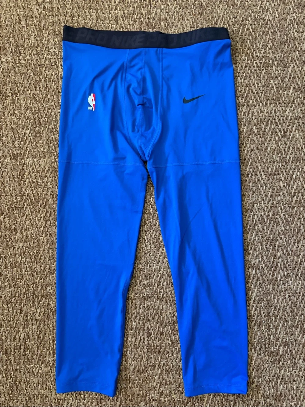 Nike Pro NBA Player Issued Full Length Compression Tights Blue Size 3XL-Tall